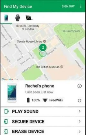 google find my device