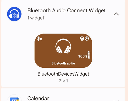 蓝牙音频小部件