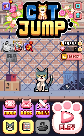 猫咪跳跃
