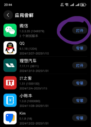 应用尝鲜