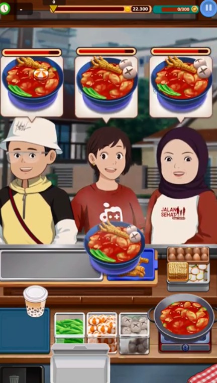 印尼肉汁面摊